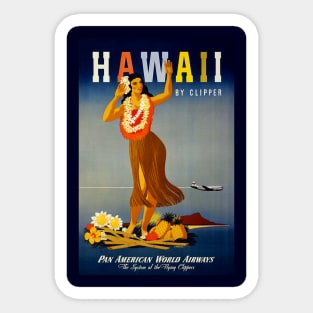 Vintage Travel Poster - Hawaii Hula Sticker